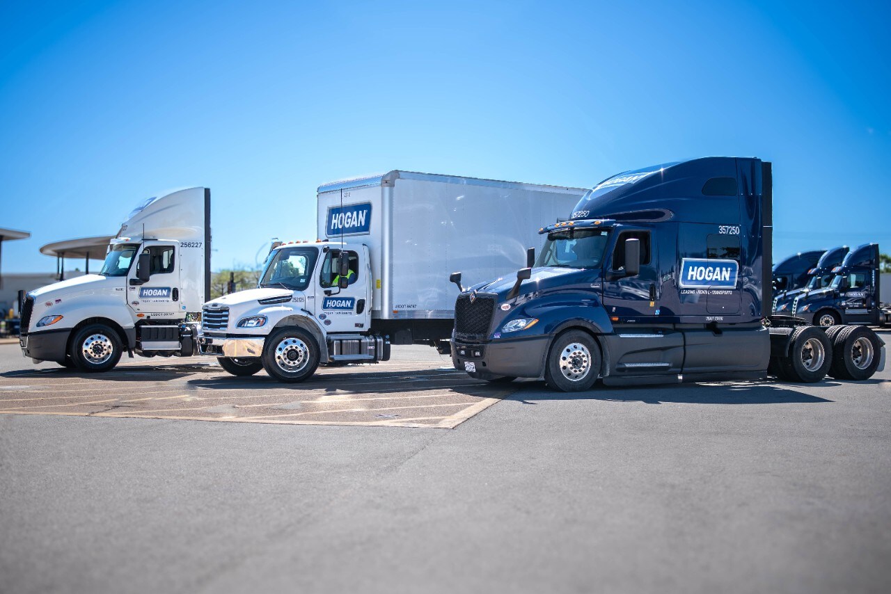 Trucks on display
